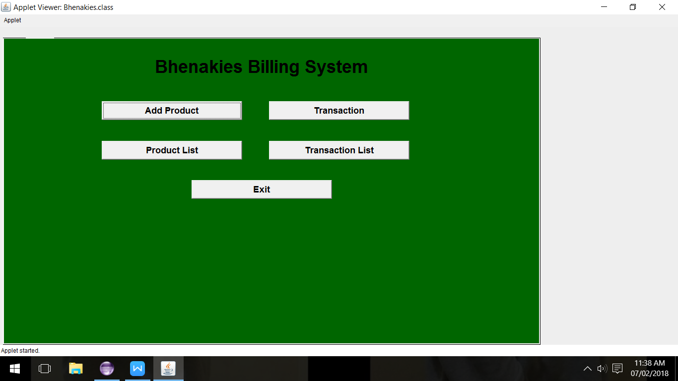 Bhenakies Billing system